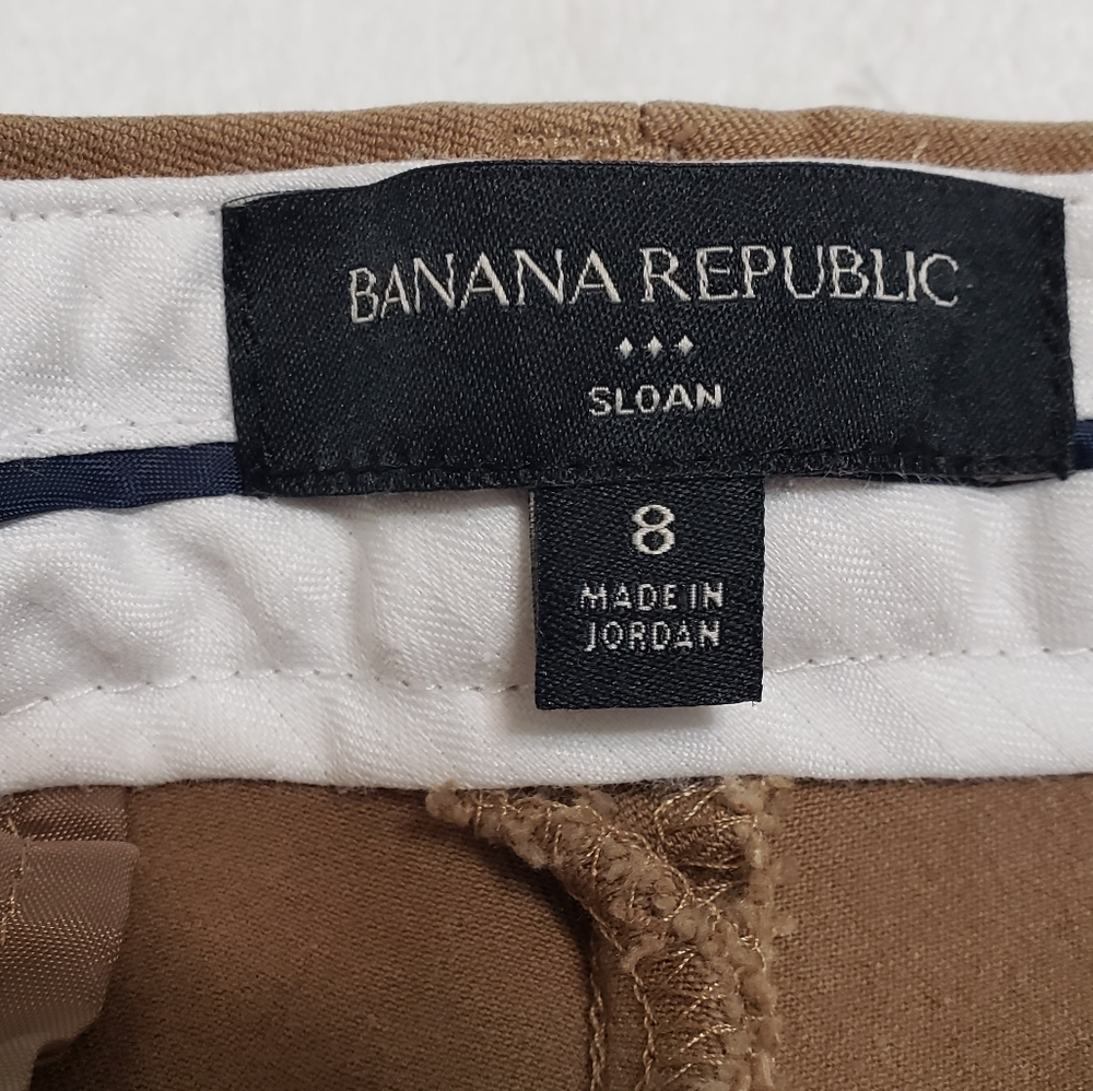 Banana Republic Women's Sloan Pants Beige Camel Size 8 - Picture 11 of 14